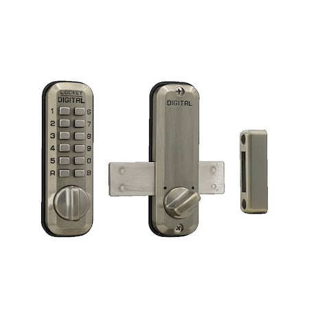 Lockey Usa Mechanical Keyless Surface Mount Deadbolt, M220, Satin Nickel M220SN
